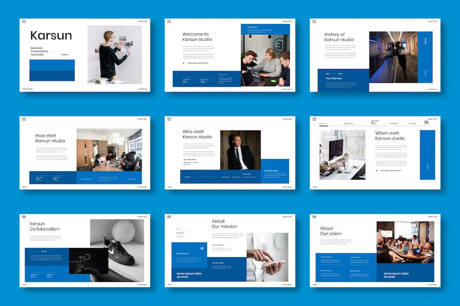 蓝色商务企业项目介绍推广Keynote模板 - PPT派