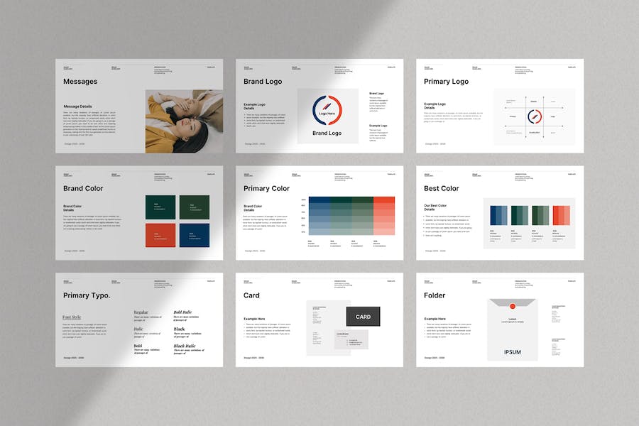 欧美极简风格品牌指南Keynote模板 - PPT派