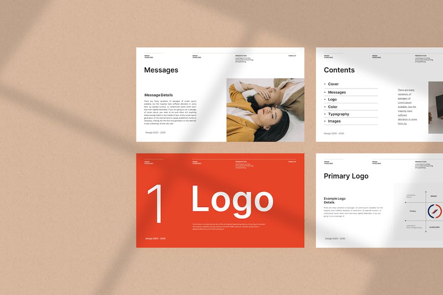 欧美极简风格品牌指南Keynote模板 - PPT派