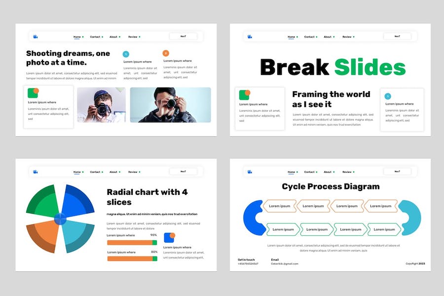 摄影作品集展示宣传推介个人品牌方案PPT模板 - PPT派