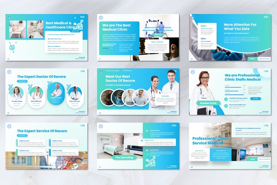 医疗健康行业解决方案Keynote模板 - PPT派