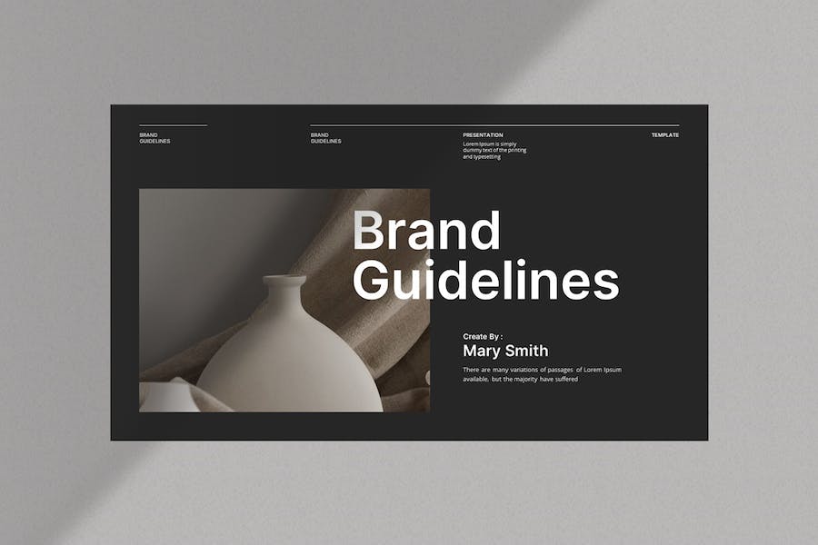 欧美极简风格品牌指南Keynote模板 - PPT派