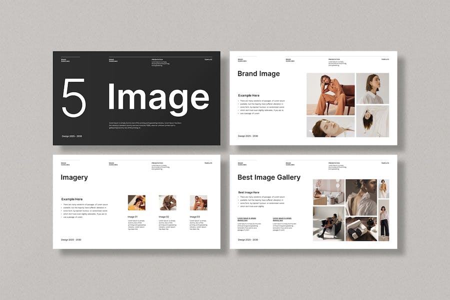 欧美极简风格品牌指南Keynote模板 - PPT派