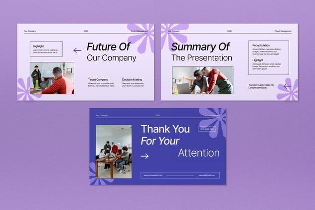 紫色像素风项目管理规划进度讲述展示PPT模板 - PPT派