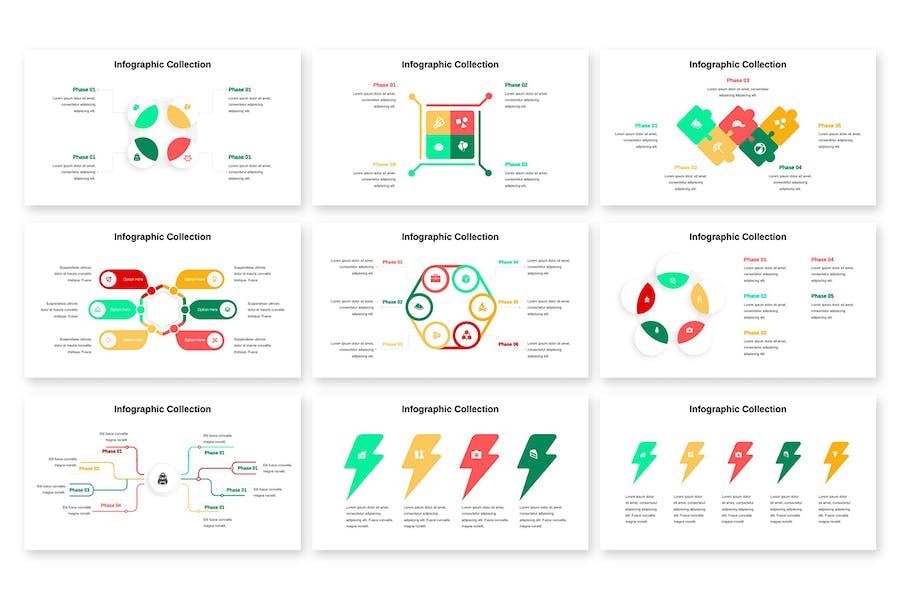 创意彩色信息图表Keynote模板 - PPT派