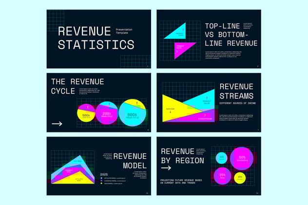 收入统计业绩分析PPT模板 - PPT派