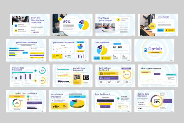 数据仪表板自定义设置Keynote模板 - PPT派
