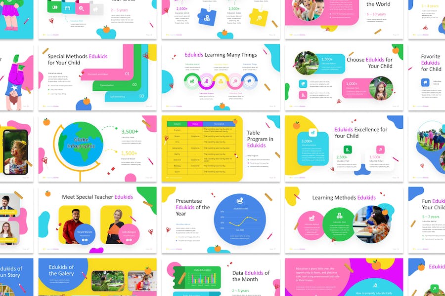 儿童学习教育课程培训PPT模板 - PPT派