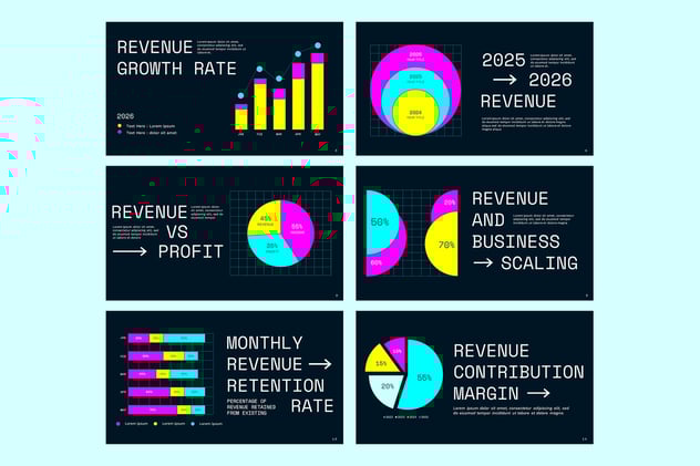 收入统计业绩分析PPT模板 - PPT派