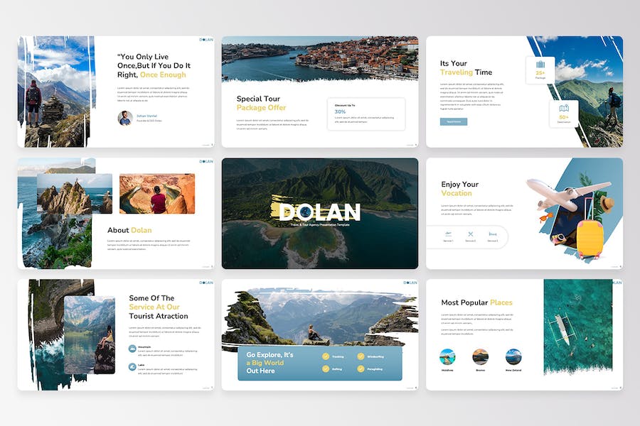 旅游度假旅行线路推荐Keynote模板 - PPT派