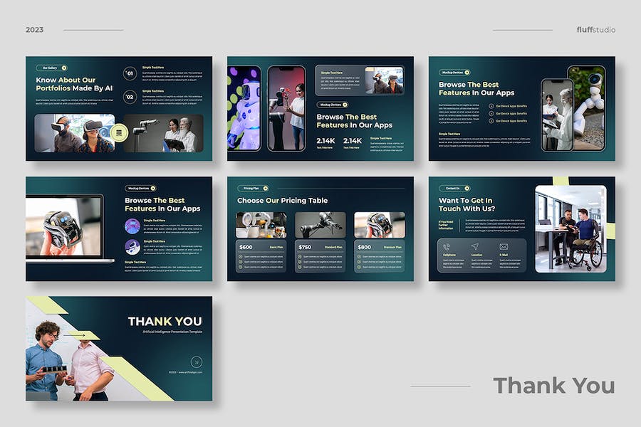 人工智能技术讲述发展趋势应用展示Keynote模板 - PPT派