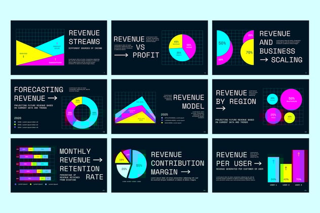 收入统计业绩分析PPT模板 - PPT派