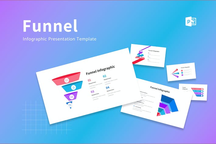 漏斗信息图形PPT模板 - PPT派