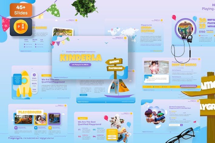 儿童玩具讲述展示教育方案PPT模板 - PPT派