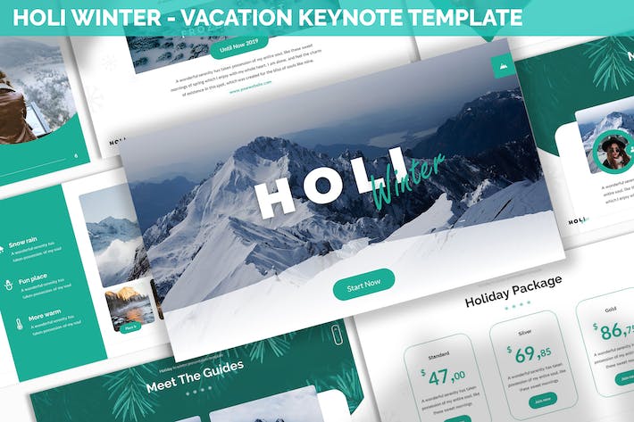 冬季假期营销推广主题Keynote模板 - PPT派