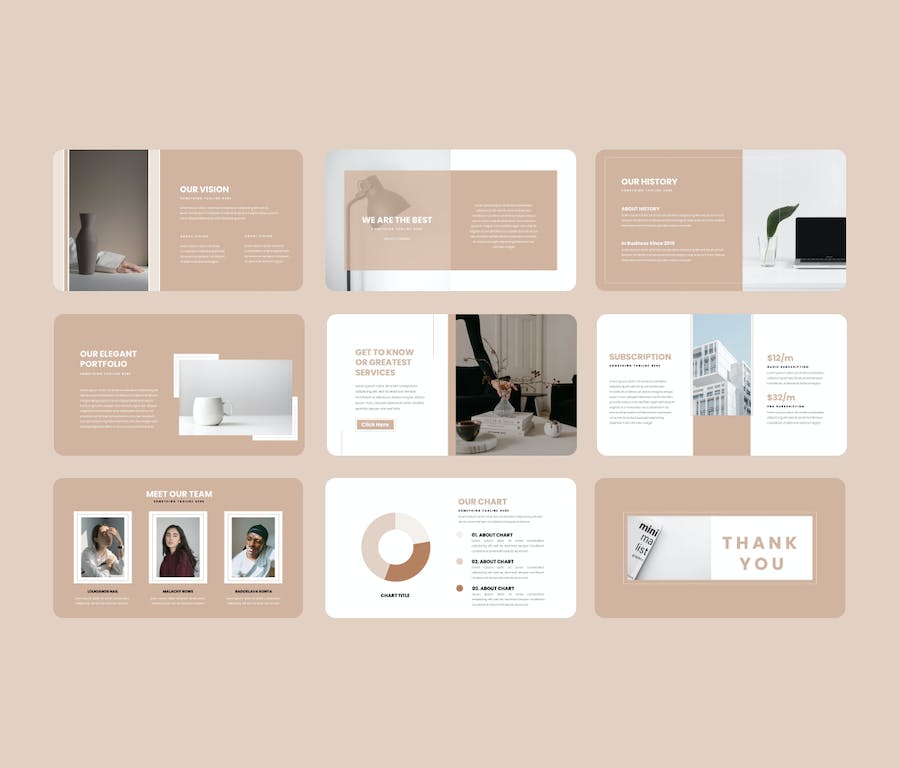 简约商务风格欧美PPT模板 - PPT派