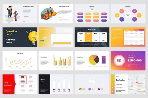 项目进度状态管理信息图形解决方案PPT模板 - PPT派