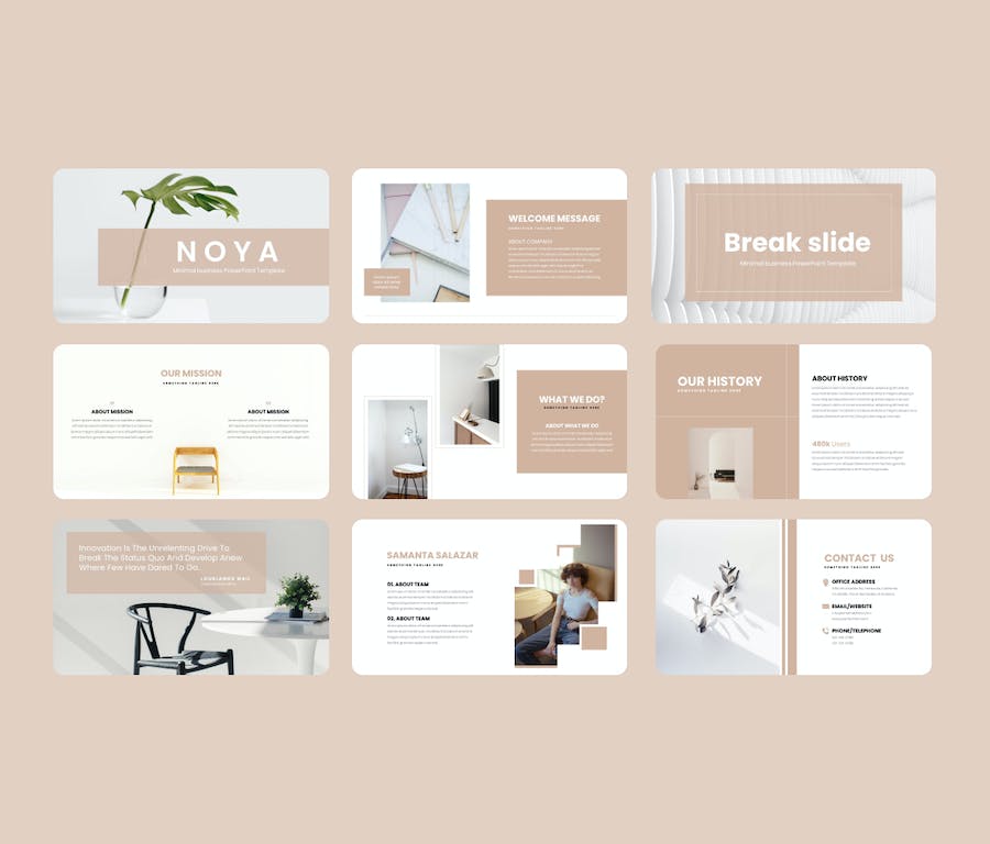 简约商务风格欧美PPT模板 - PPT派