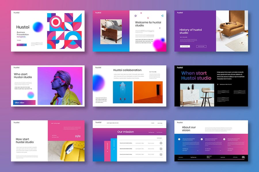 多彩视觉商务企业品牌营销推广Keynote模板 - PPT派