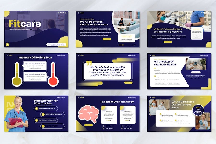 医疗保健健康服务讲述方案Keynote模板 - PPT派