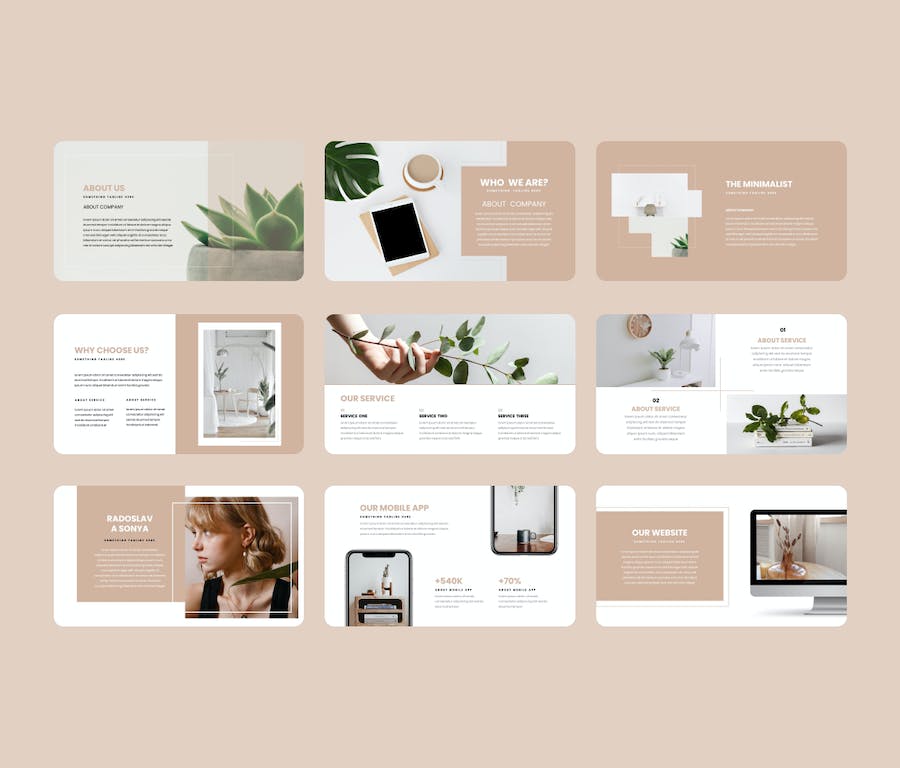 简约商务风格欧美PPT模板 - PPT派