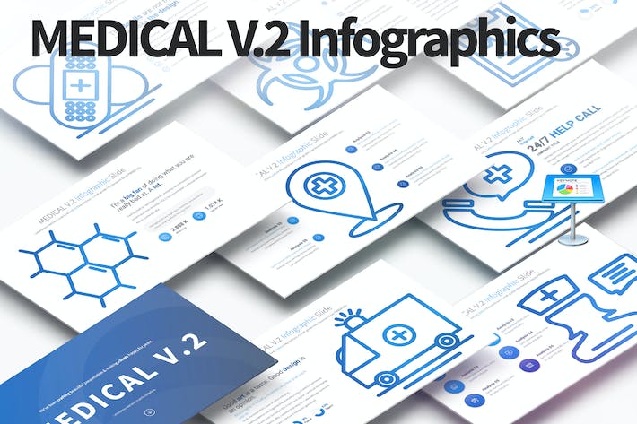医疗行业主题创意信息图形图标keynote模板- PPT派