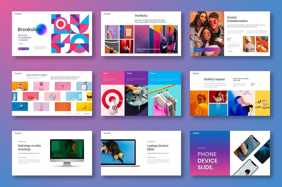 多彩视觉商务企业品牌营销推广Keynote模板 - PPT派