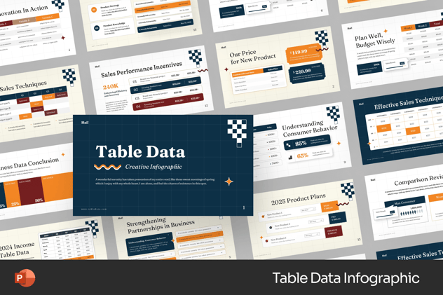 表格数据展示统计PPT模板 - PPT派