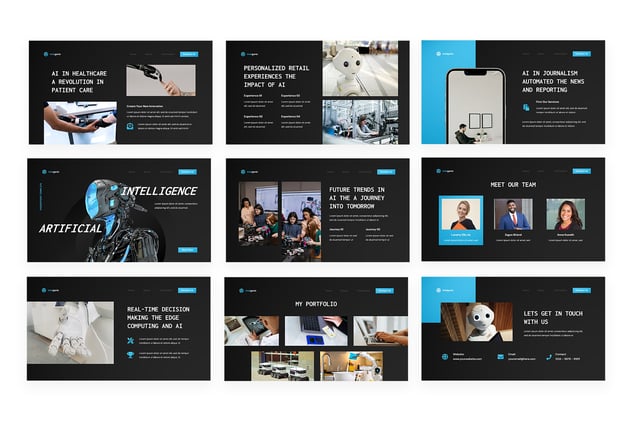 人工智能科技企业发展趋势分析Keynote模板 - PPT派