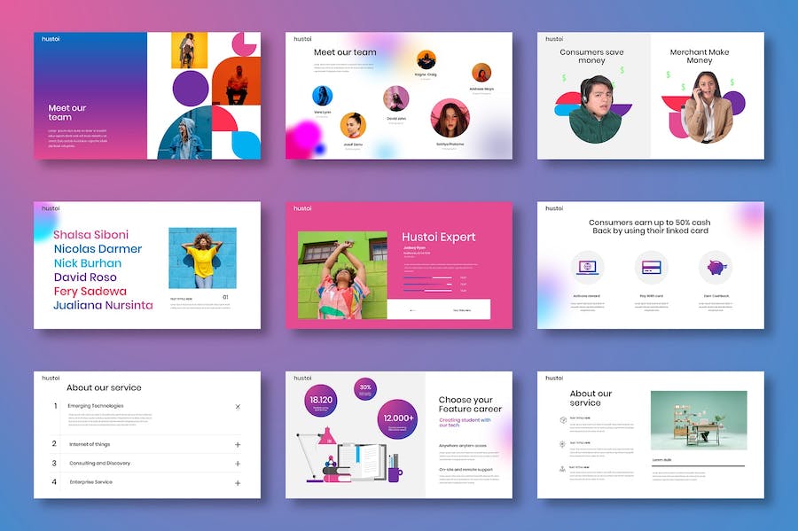 多彩视觉商务企业品牌营销推广Keynote模板 - PPT派