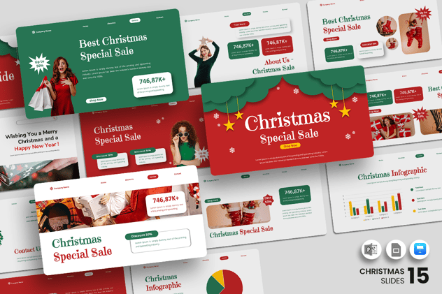 圣诞节特别促销活动方案Keynote模板 - PPT派