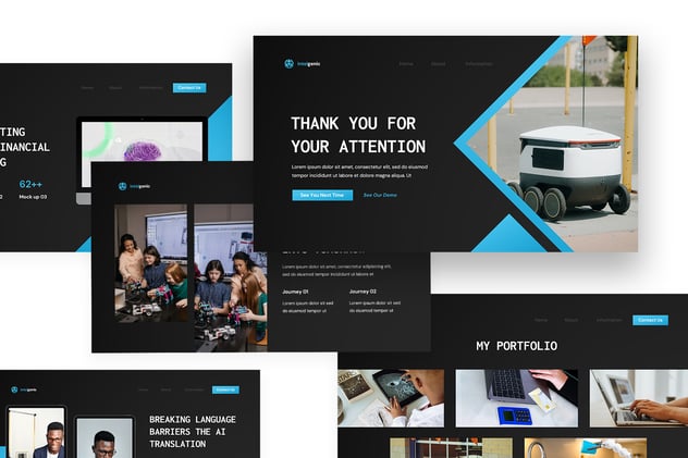 人工智能科技企业发展趋势分析Keynote模板 - PPT派