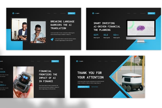 人工智能科技企业发展趋势分析Keynote模板 - PPT派