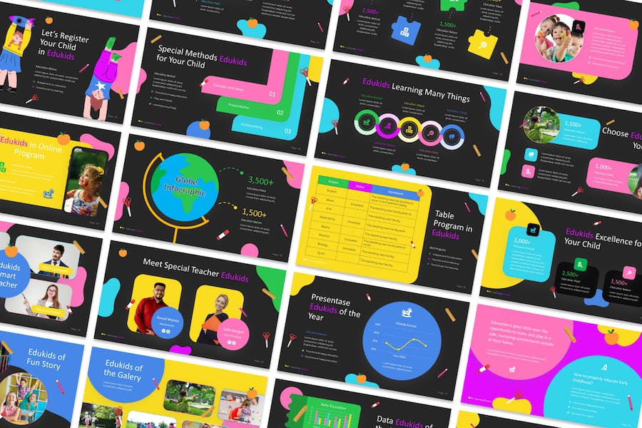 儿童学习教育课程培训PPT模板 - PPT派