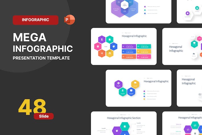 Hexagonal-gear-infographic-powerpoint-template - PPT派