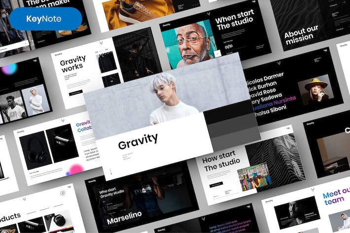 重力商务企业服务展示Keynote模板 - PPT派