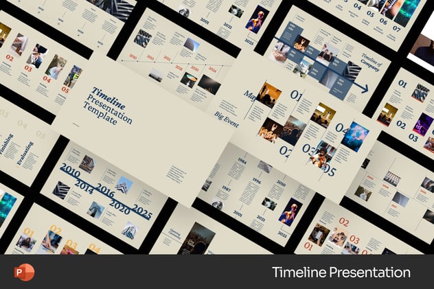 时间轴项目进度规划管理PPT模板 - PPT派