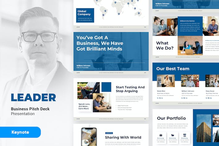 企业领导者业务推介Keynote演示模板 - PPT派
