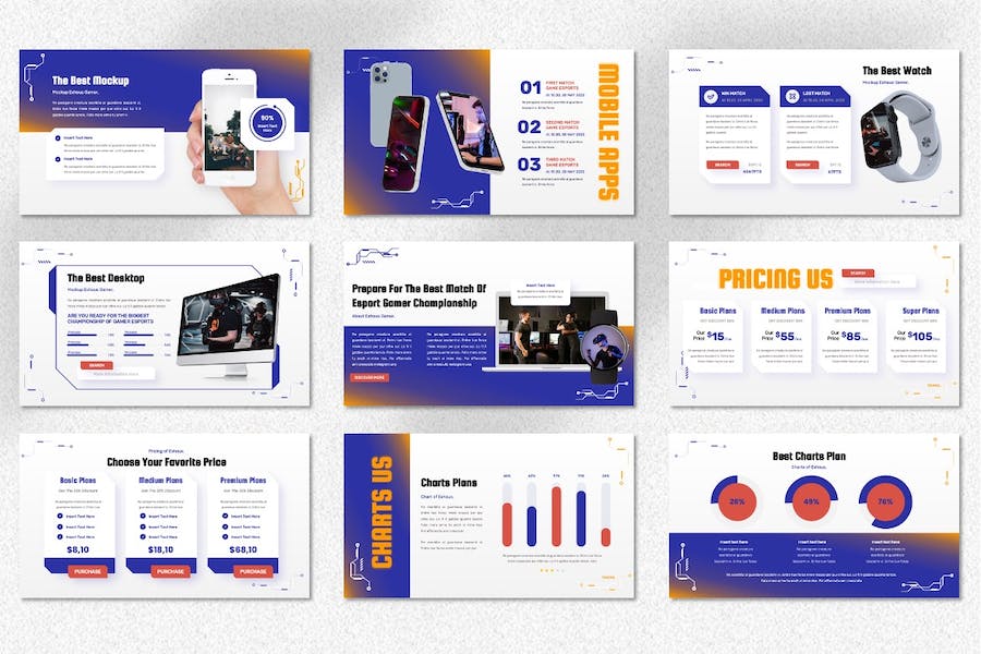 冠军玩家游戏电竞推广Keynote模板 - PPT派