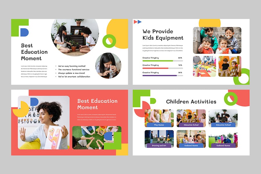 儿童教育课程学习展示PPT模板 - PPT派