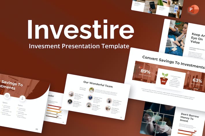 Investire-maroon-minimalist-invesment-powerpoint - PPT派