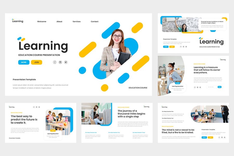 教育课程教学大纲培训PPT模板 - PPT派