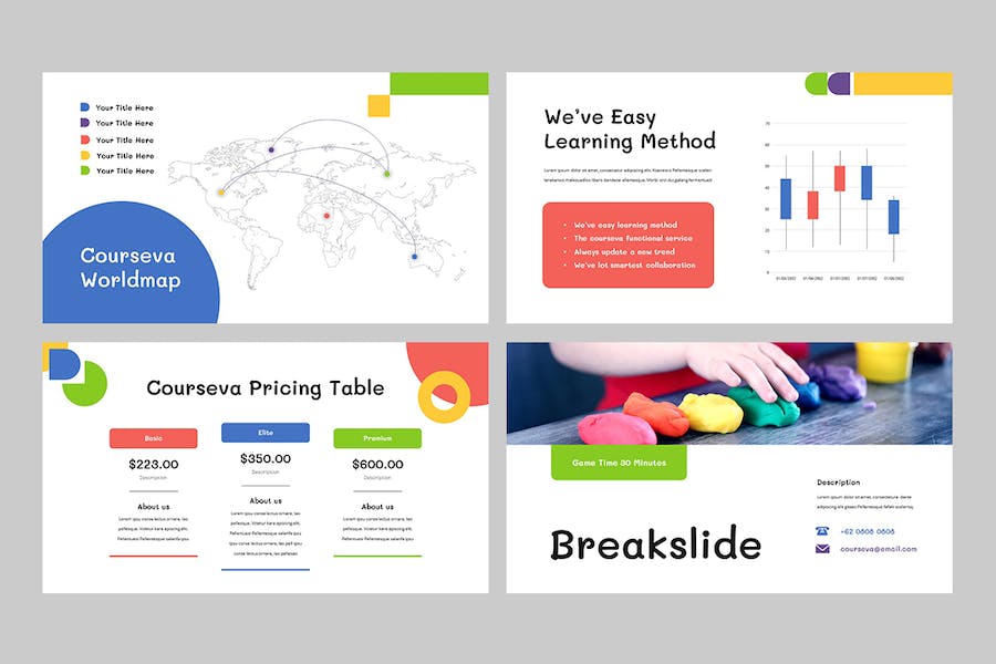 儿童教育课程学习展示PPT模板 - PPT派