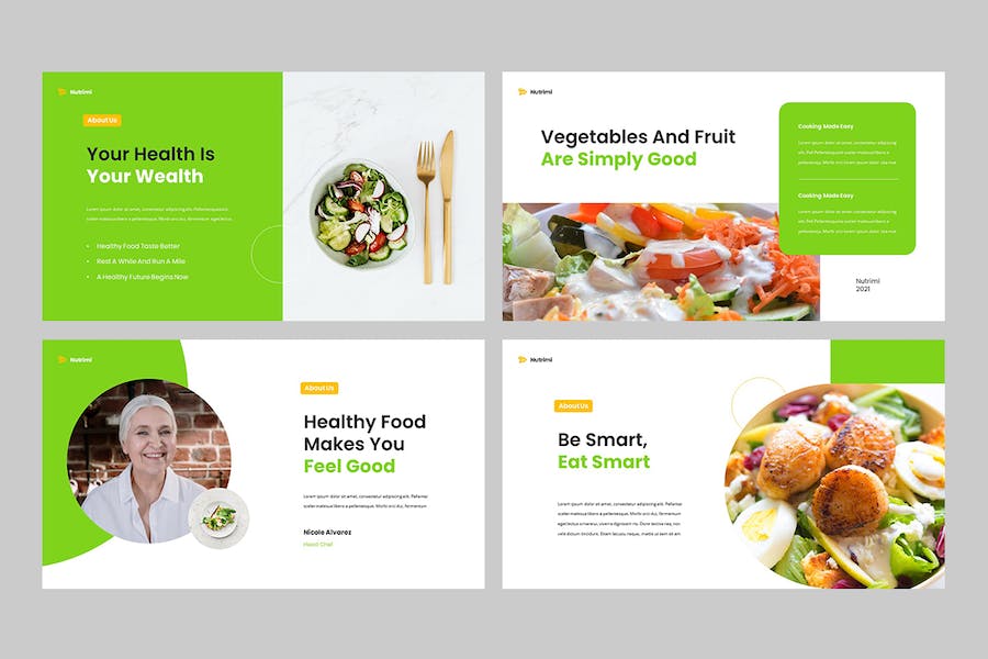 营养健康食品行业Keynote模板 - PPT派