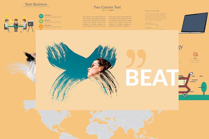 创意音乐节奏品牌推广Keynote模板 - PPT派