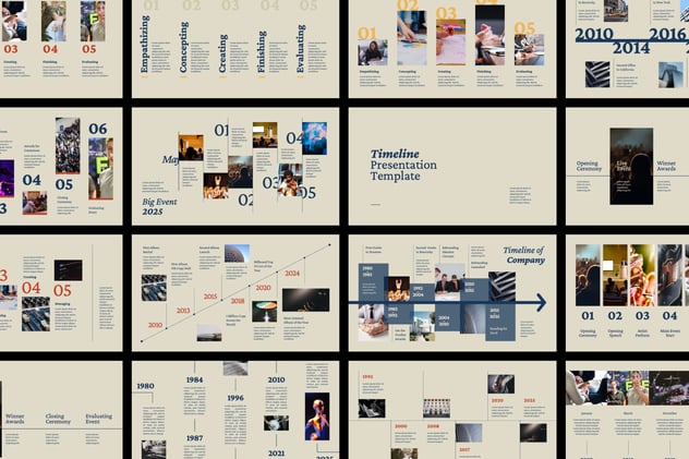 时间轴项目进度规划管理PPT模板 - PPT派