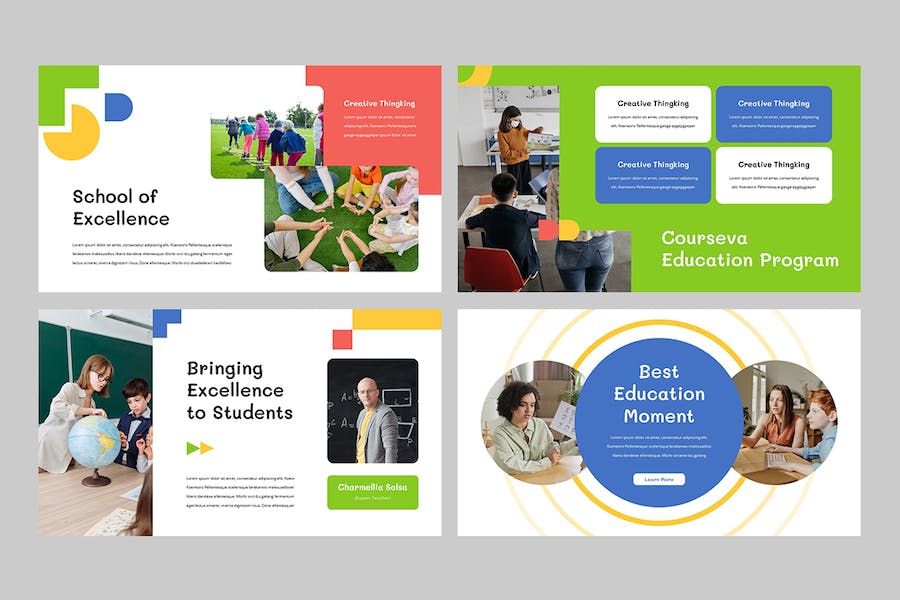 儿童教育课程学习展示PPT模板 - PPT派