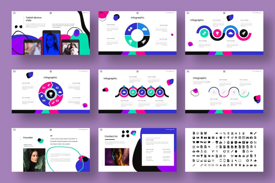 时尚商务企业宣传营销推广PPT模板 - PPT派