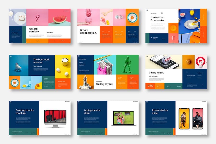 多彩创意商务企业品牌形象推广Keynote模板 - PPT派