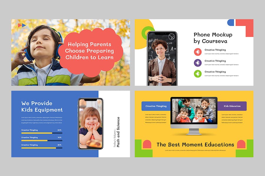 儿童教育课程学习展示PPT模板 - PPT派